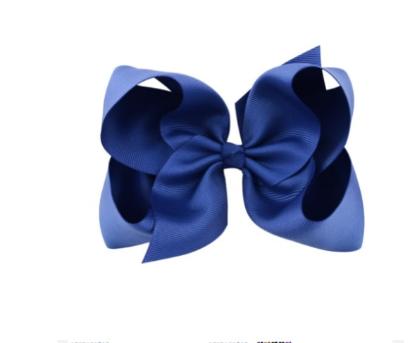 6 Inch Bow Hairpin for Children - 30 Colors, European Style