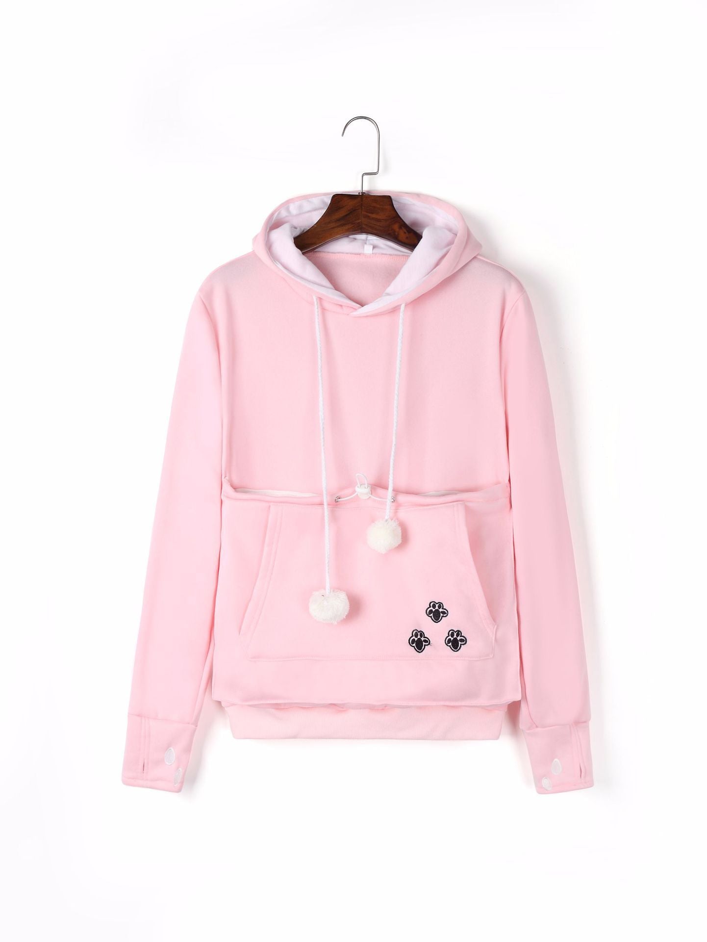 Winter Hoodies Pullover Sweatshirts With Cat Pocket For Women