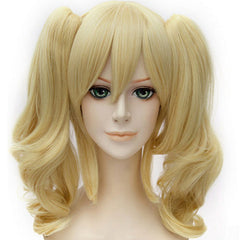 European And American Curly Hair Golden Yellow Anime Cosplay Wig Full Headgear