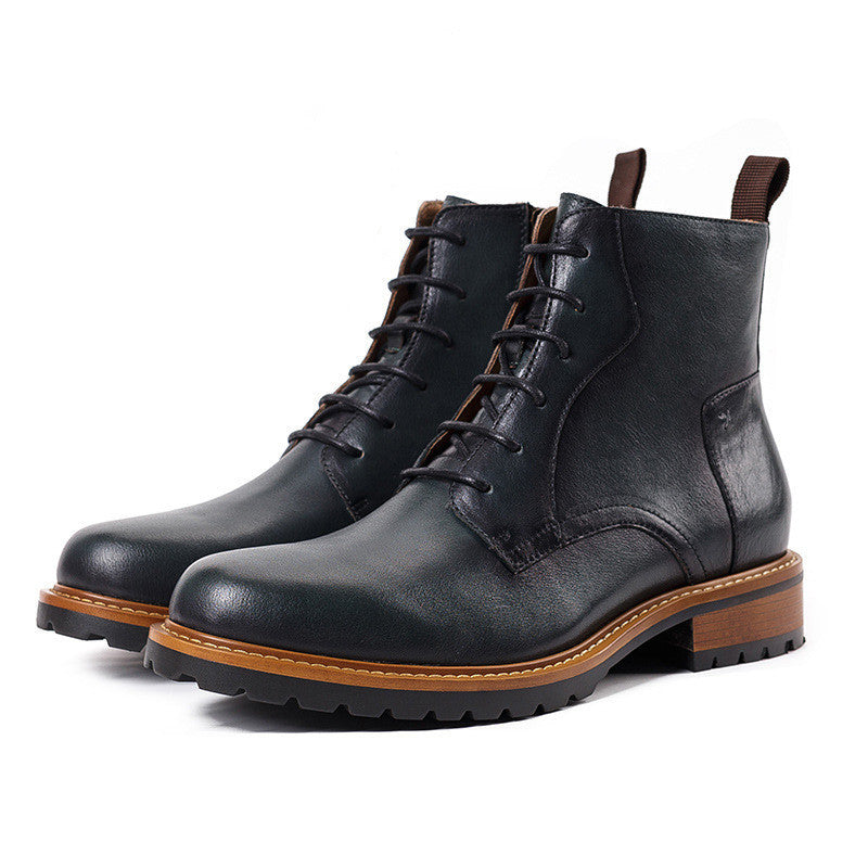 High-top Boots Autumn And Winter Martin Boots British Casual Short Boots Leather