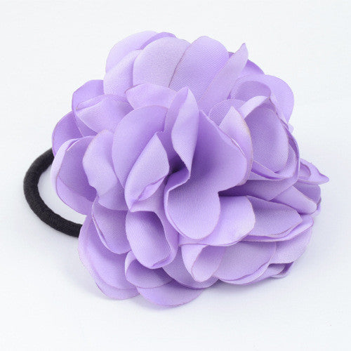 Cloth Hair Accessories Artificial Flower Rubber Band