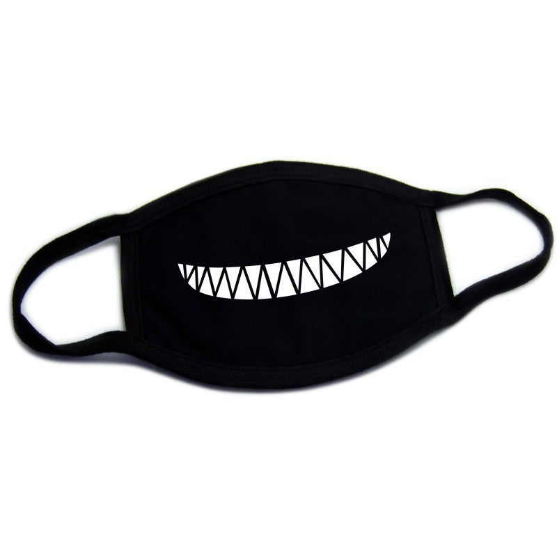 Funny Expressions Creative Teeth Warmth Cotton Dustproof Mask