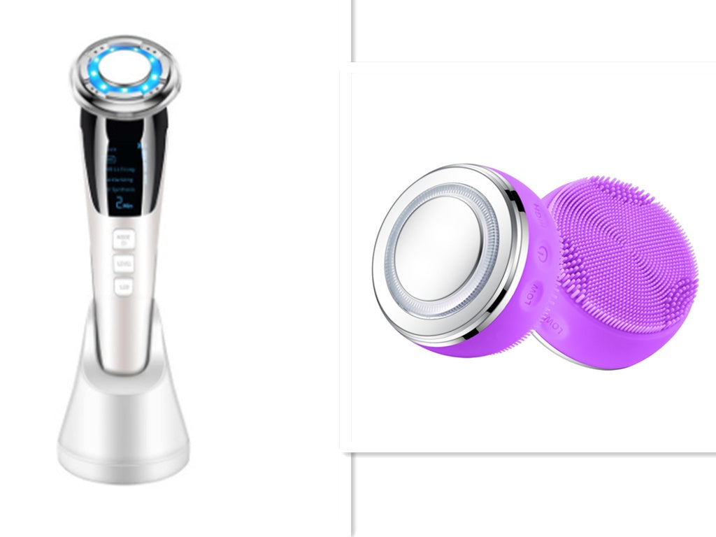 Ultrasonic LED Photon Vibration Light Therapy Massage Apparatus Micro-current Beauty Apparatus