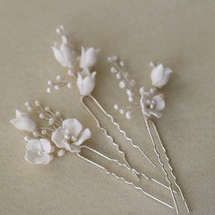 Ceramic Flower Combination Niche Bridal Headwear