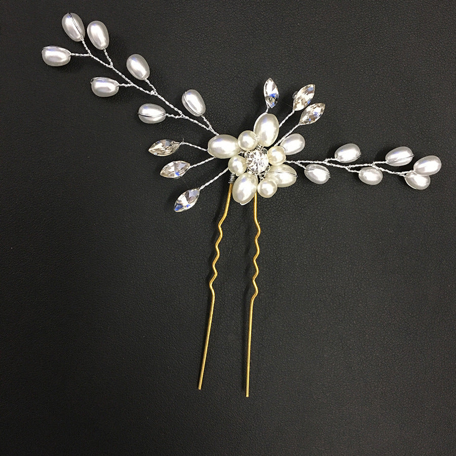 Vintage Minimalist Bride's Hair Comb Wavy