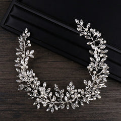 Handmade Fashion Braided Bridal Headpiece Rhinestone Hairband