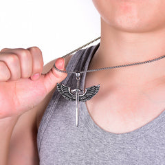 Men's Titanium Steel Cross Necklace Pendant