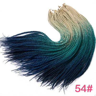 Women's Gradient Color Synthetic Fiber Braided Three Strand Wig