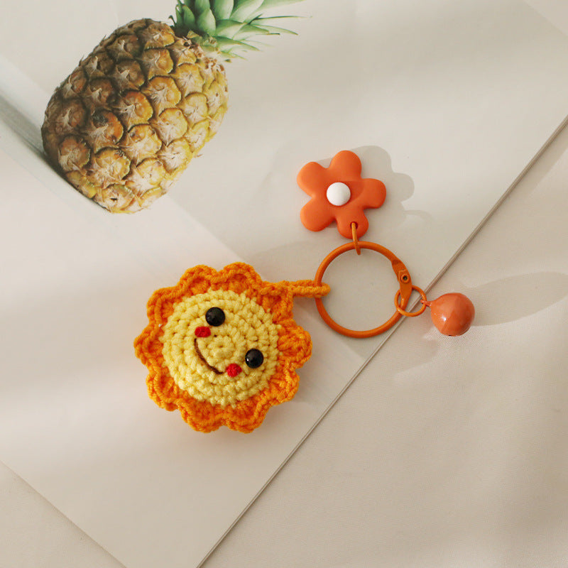 Sunflower Knitted Pendant Jewelry Cute Handmade