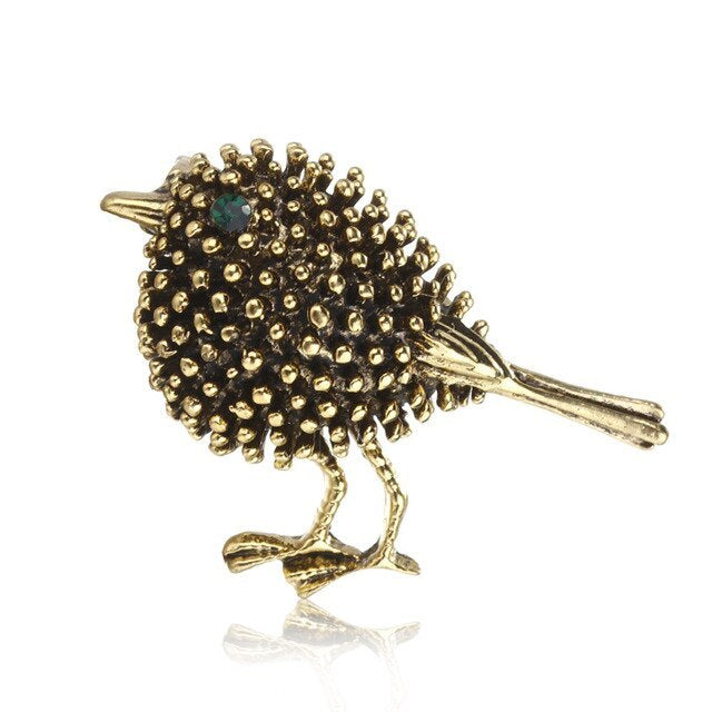 European and American fashion retro bird brooch