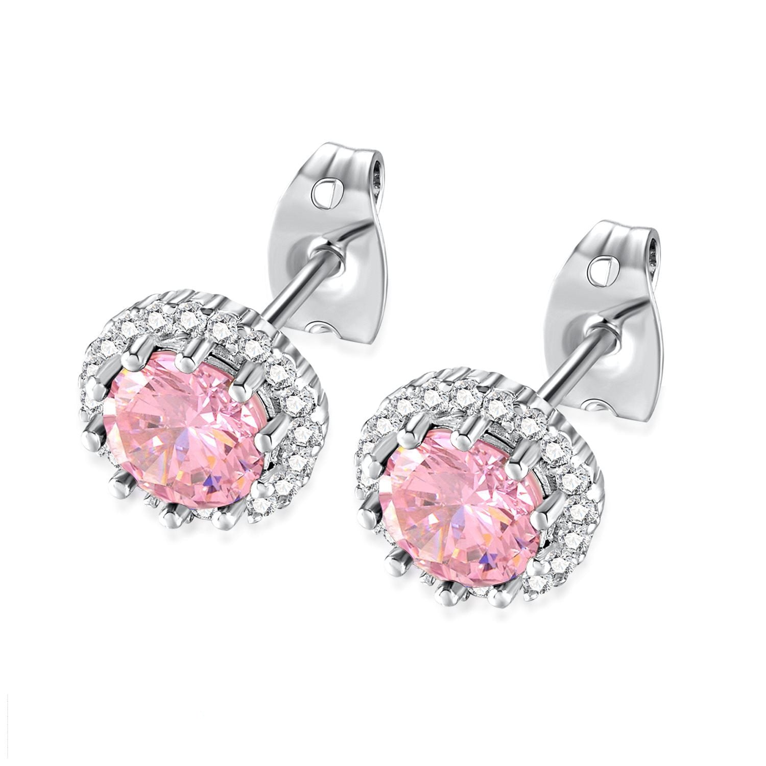 Colorful zircon earrings