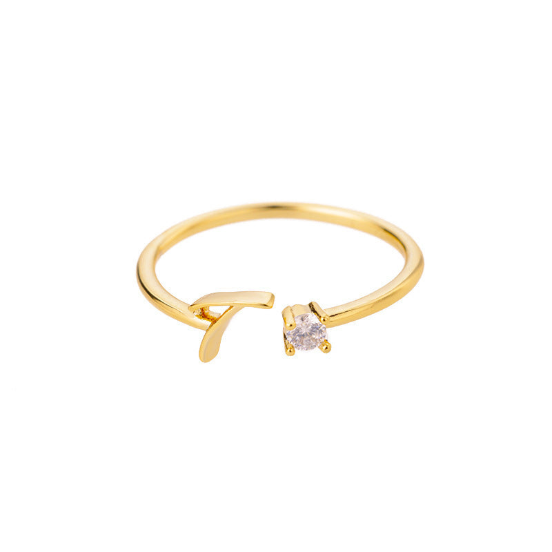 Letters Ring 26 Letters AZ Gold 18K Gold Plated Ring