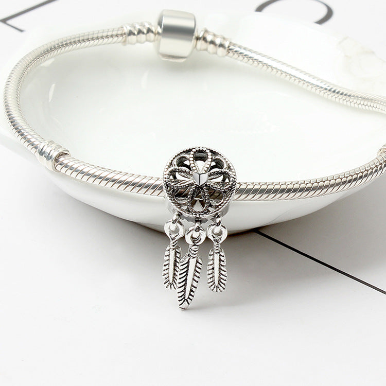 Alloy Bead Rose Spirit Dream Catcher Pendant  girls product  women accessories  trendy jewelry  jewelry  women product  women products  earing  necklace  golden jewelry  ellexo shop  girls accessories  silver  golden  zircon necklace  girls products  New Arrival