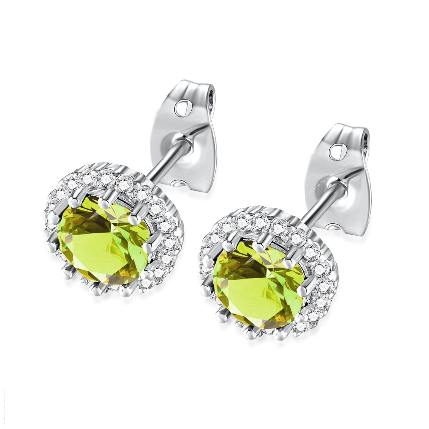 Colorful zircon earrings