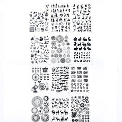 Black and white transparent material sticker