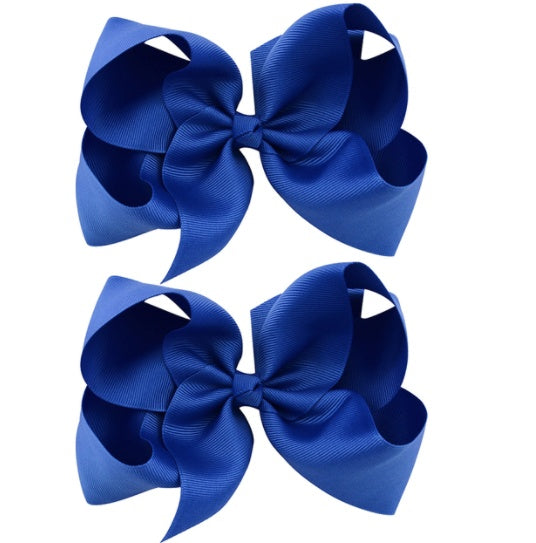 6 Inch Bow Hairpin for Children - 30 Colors, European Style