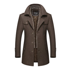 Men's woolen coat middle-aged men's woolen coat