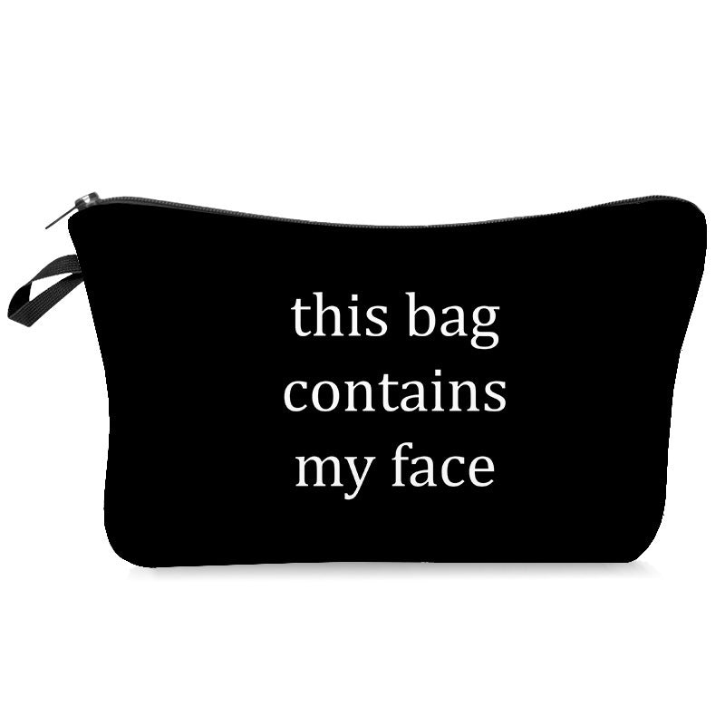 English alphabet cosmetic bag