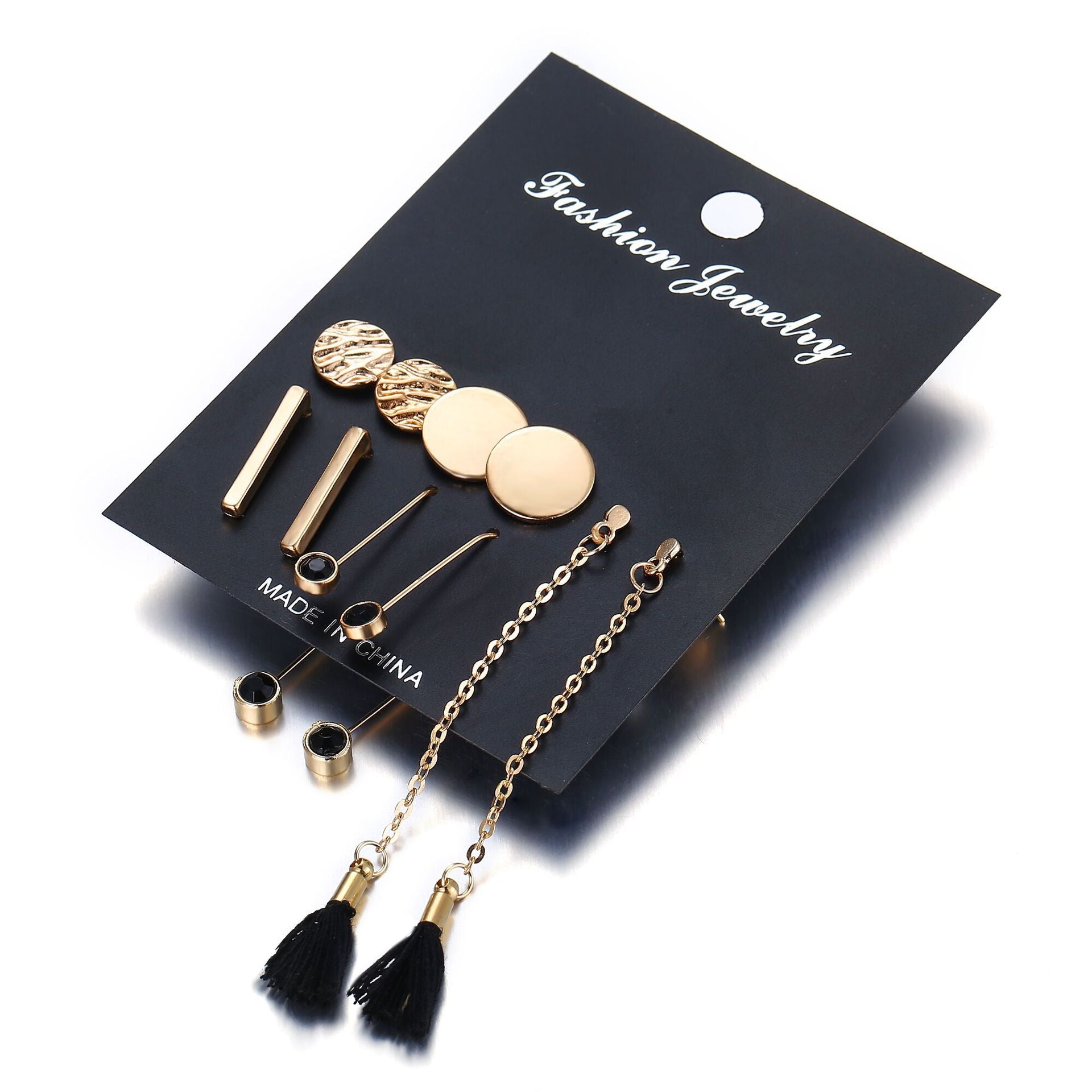 Hot Sale Source Disc Vertical Diamond Tassel 6 Pairs Set