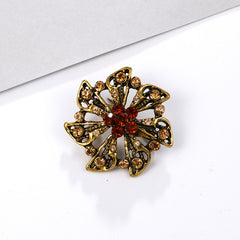 Alloy rhinestone small pin brooch costume