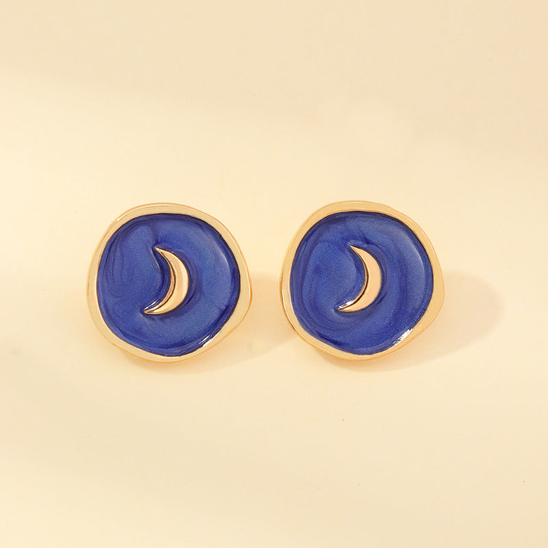 New Fashion Alloy Love Moon Lightning Earrings