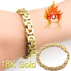 Gold bracelet men's side bracelet