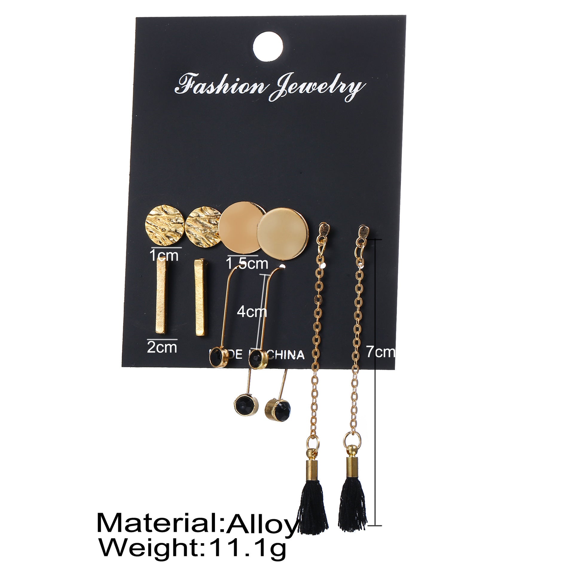 Hot Sale Source Disc Vertical Diamond Tassel 6 Pairs Set