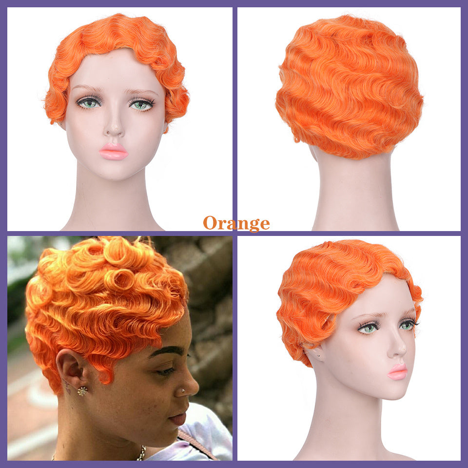 Chemical Fiber High Temperature Resistant Silk Wave Head Wig Headgear