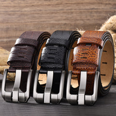 Versatile leather belt for men