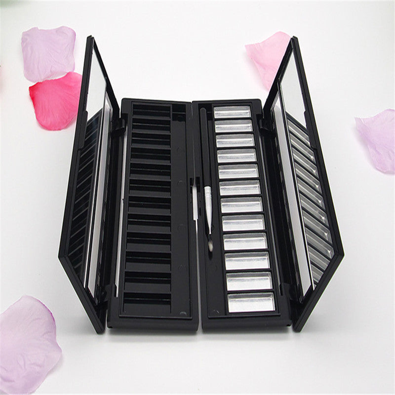 Rectangular 10 grid eyeshadow box