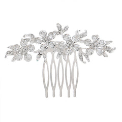 Diamond-Studded Hair Insert Comb Bridal Wedding Jewelry