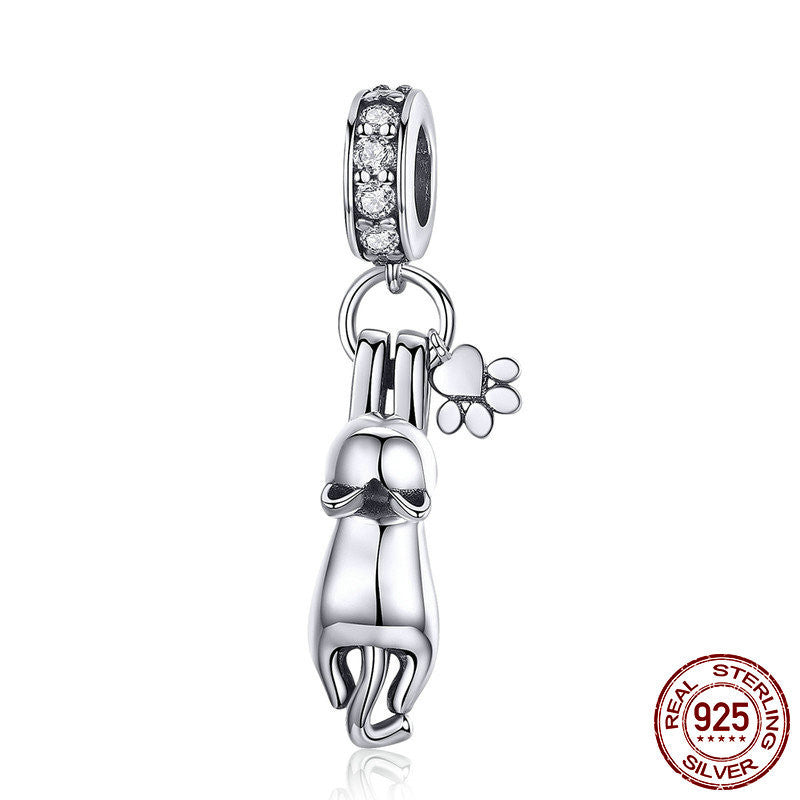 Cute Animal Series Sterling Silver Pendant Beaded