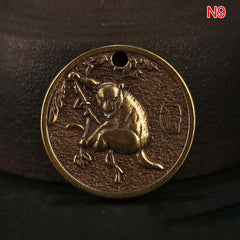 Zodiac Fashion Retro Metal Pendant Key Chain