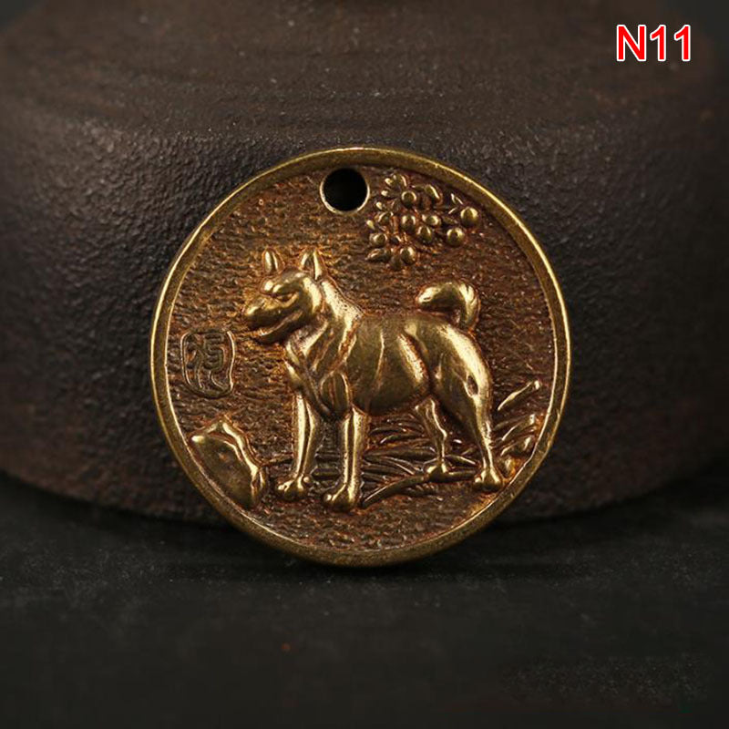 Zodiac Fashion Retro Metal Pendant Key Chain