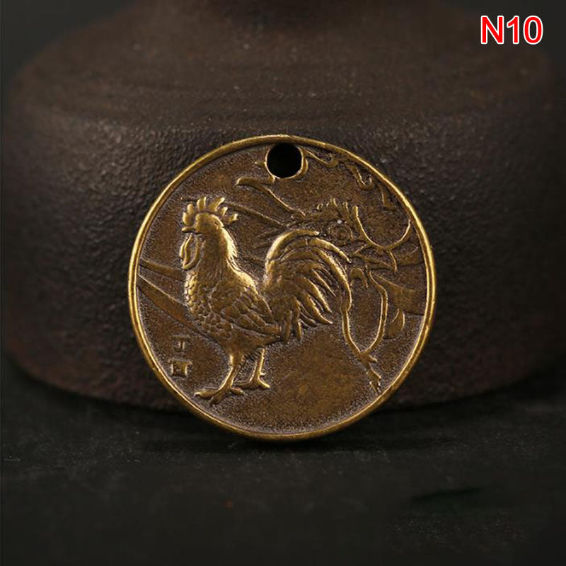 Zodiac Fashion Retro Metal Pendant Key Chain