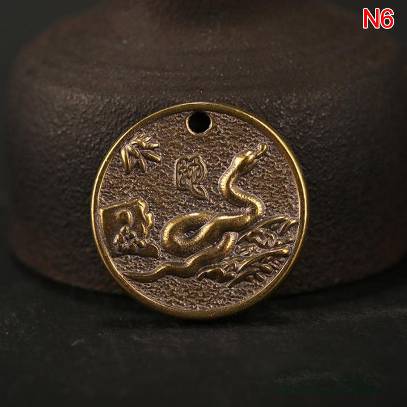 Zodiac Fashion Retro Metal Pendant Key Chain