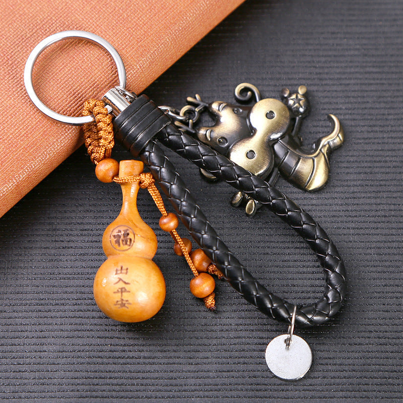 Zodiac Fashion Retro Metal Pendant Key Chain