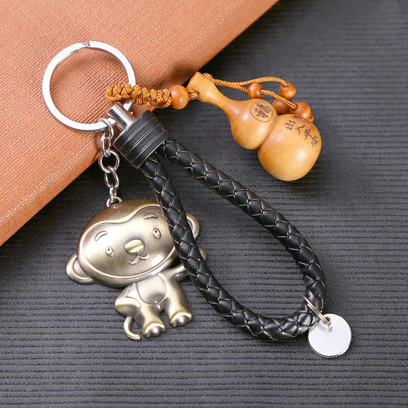 Zodiac Fashion Retro Metal Pendant Key Chain