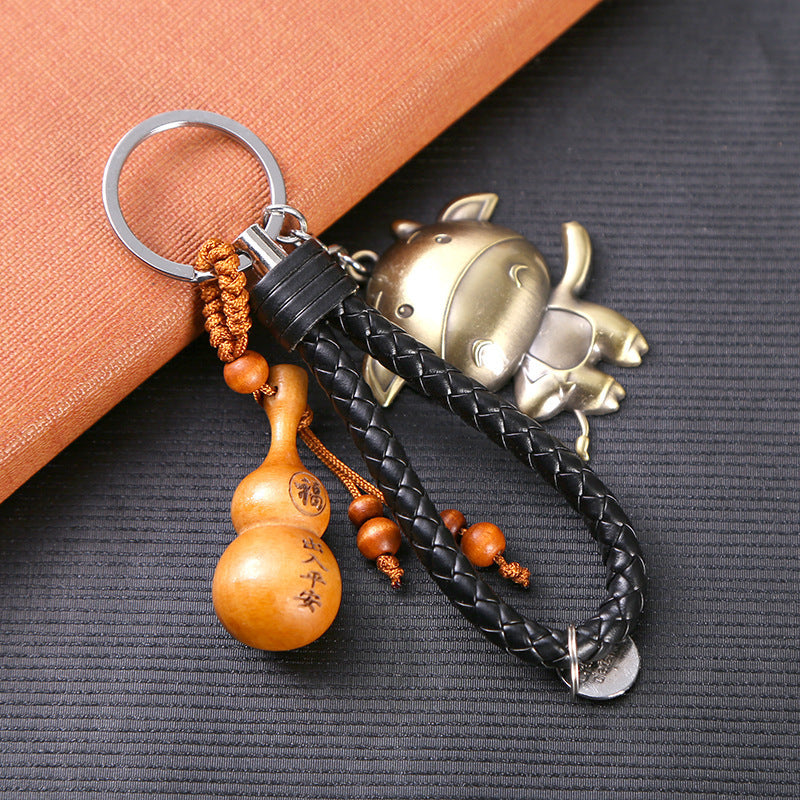 Zodiac Fashion Retro Metal Pendant Key Chain