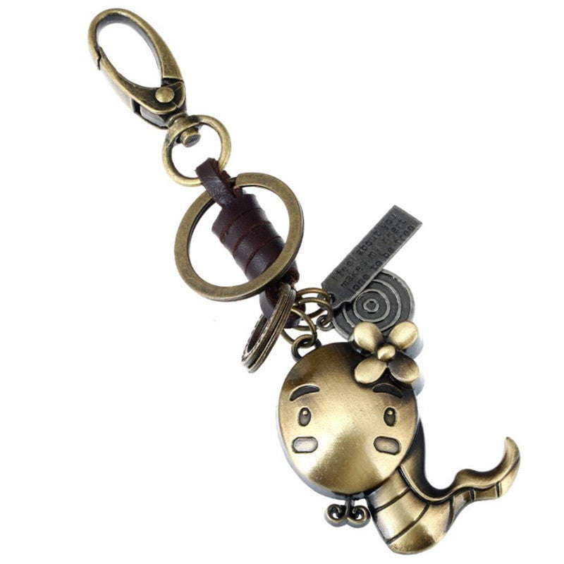 Zodiac Fashion Retro Metal Pendant Key Chain