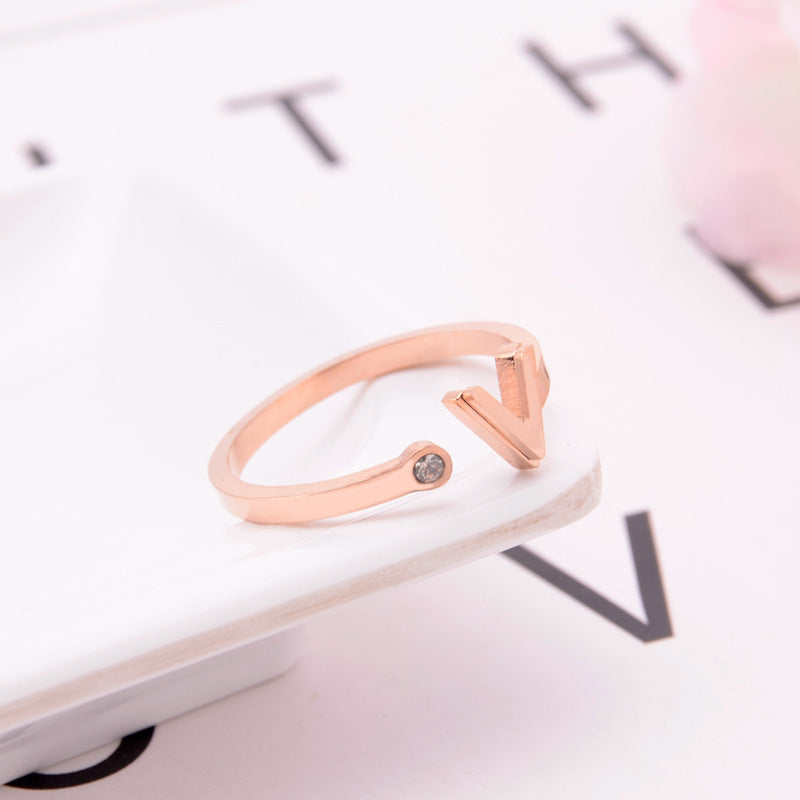 Creative V-shaped Open Small Ring