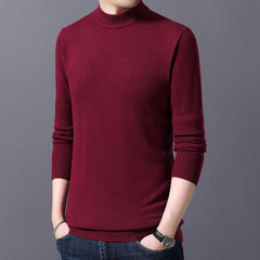 Men's New Bottoming Pullover Sweater Half Turtleneck Sweater