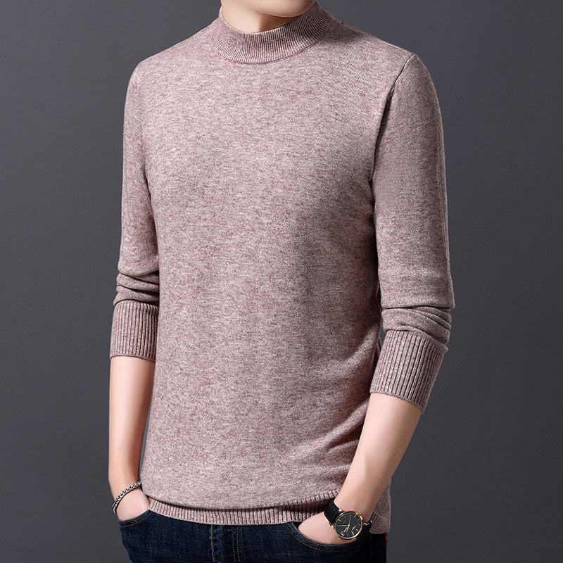 Men's New Bottoming Pullover Sweater Half Turtleneck Sweater