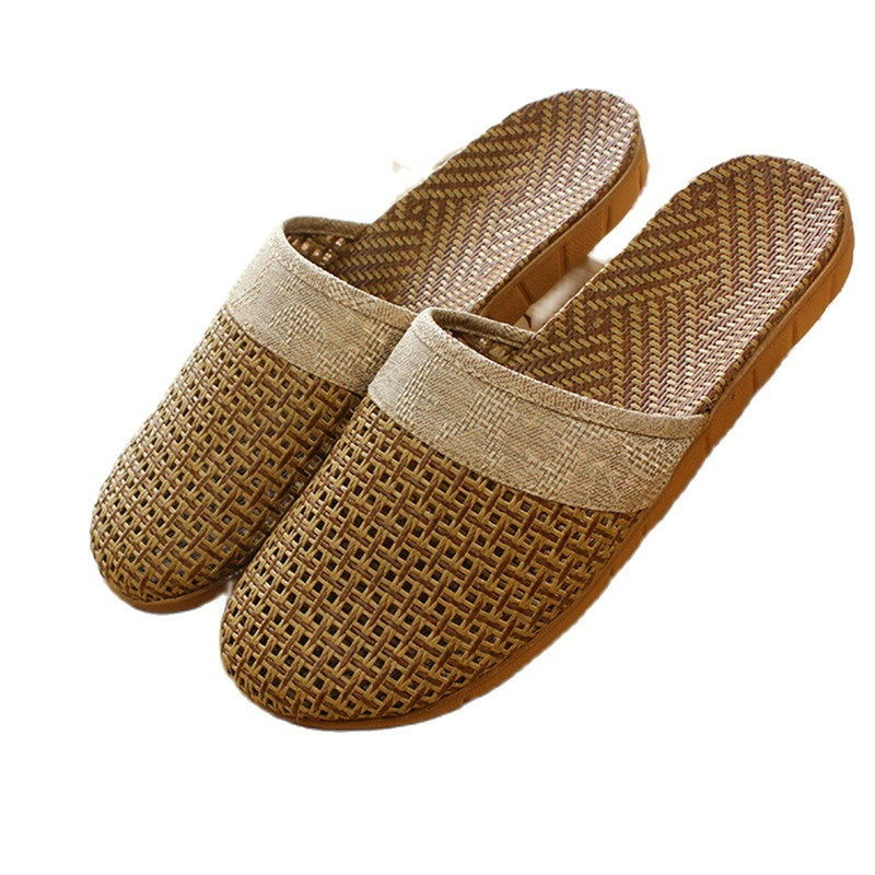 Summer Asian Straw Woven Sandals And Slippers Ladies