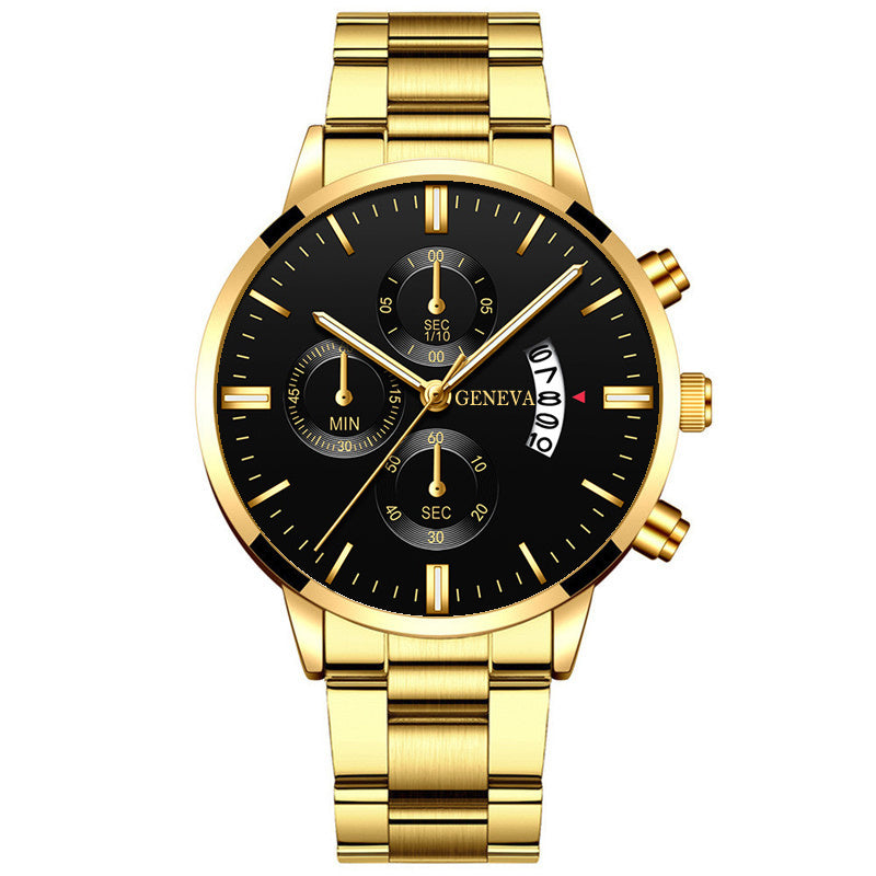 Men's Classic False Three-Eye Quartz Watch