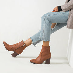 Martin Boots With Short Thick Heels And High Heels For Autumn And Winter