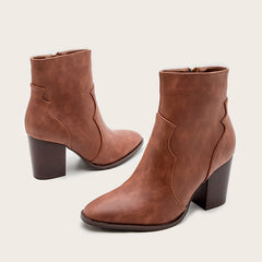 Martin Boots With Short Thick Heels And High Heels For Autumn And Winter