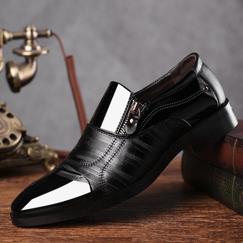 Men's Leather Shoes Business Dress Casual Pointed Oxford