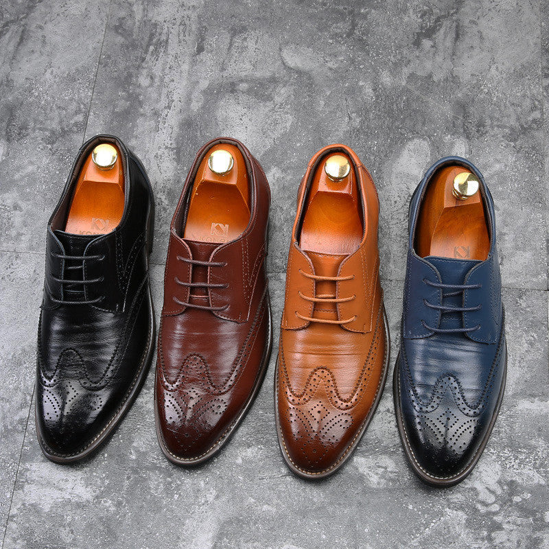 European And American Men's Fashion Business Casual Leather Shoes