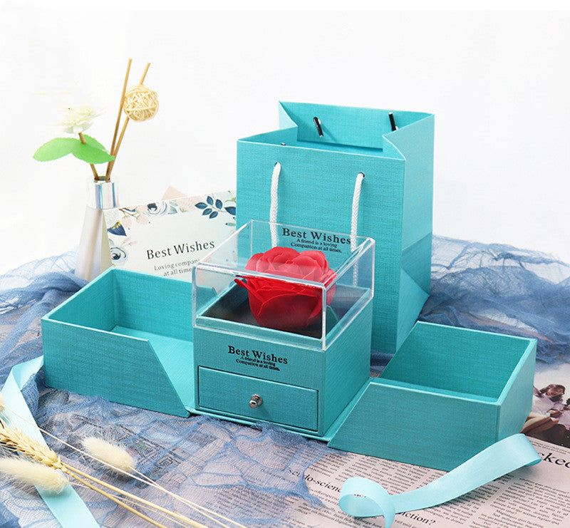 Transparent Acrylic Double-Door Jewelry Box